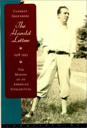 Cover of: The Harold Letters 1928-1943 by Clement Greenberg, Janice Van Horne, Janice Van Horne