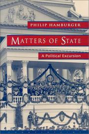 Cover of: Matters of state by Philip Hamburger