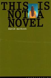Cover of: This is not a novel