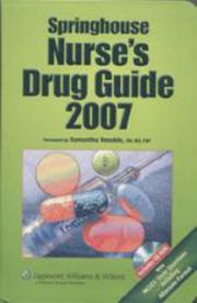 Cover of: Springhouse Nurse's Drug Guide 2007 (Springhouse Nurse's Drug Guides) by Springhouse