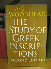 Cover of: The study of Greek inscriptions | Arthur Geoffrey Woodhead
