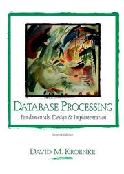 Cover of: Database Processing by David Kroenke, David Kroenke