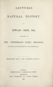 Cover of: Lectures on natural history