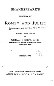 Cover of: Shakespeare's Tragedy of Romeo and Juliet by William Shakespeare