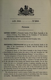 Cover of: Specification of Frederick Smith | Smith, Frederick