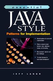 Cover of: Essential Java Style: Patterns for Implementation