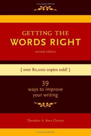 Cover of: Getting the words right