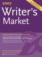 Cover of: Writer's Market 2007 (Writer's Market)