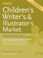 Cover of: Childrens Writers & Illustrators Market 2007 (Children's Writer's and Illustrator's Market)