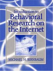 Introduction to Behavioral Research on the Internet (Book & CD) by Michael H. Birnbaum