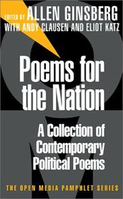 Cover of: Poems for the nation: a collection of contemporary political poems