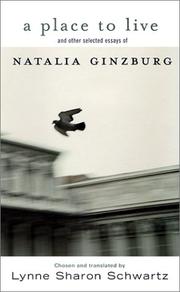 Cover of: A place to live | Natalia Ginzburg