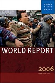 Cover of: Human Rights Watch World Report 2006 (Human Rights Watch World Report)