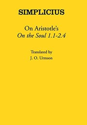 Cover of: On Aristotle's On the soul 1.1-2.4 by Simplicius of Cilicia