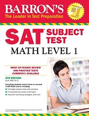 Cover of: Barron's SAT Subject Test: Math Level 1, 6th Edition by Ira K. Wolf Ph.D