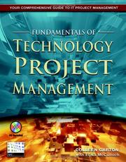 Cover of: Fundamentals of Technology Project Management by Colleen Garton, Erika McCulloch
