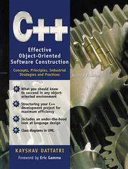 Cover of: C++: Effective Object-Oriented Software Construction by Kayshav Dattatri, Kayshav Dattatri