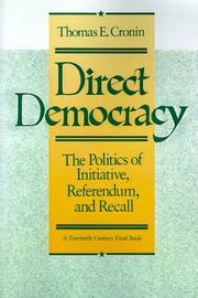 Direct Democracy by Thomas E. Cronin