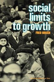 Cover of: Social Limits to Growth (Twentieth Century Fund Study)