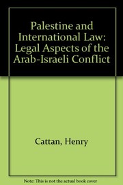 Cover of: Palestine and international law | Henry Cattan