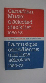 Canadian music by Lynne Jarman