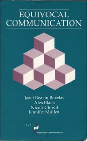 Cover of: Equivocal communication by Janet Beavin Bavelas ... [et al.].