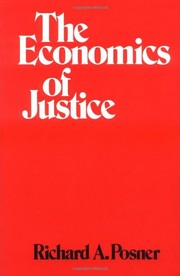 Cover of: The Economics of Justice by Richard A. Posner