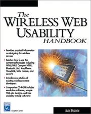 Cover of: The Wireless Web Usability Handbook by Mark Pearrow