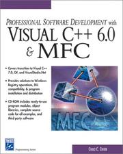 Cover of: Professional Software Development with Visual C++ 6.0 & MFC (With CD-ROM) (Programming Series)