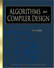 Cover of: Algortithms for Compiler Design (Electrical and Computer Engineering Series)