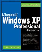Cover of: Microsoft XP Professional Handbook (Administrator's Advantage Series)