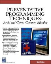 Cover of: Preventative Programming Techniques: Avoid and Correct Common Mistakes (Programming Series)