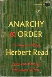 Cover of: Anarchy and order: essays in politics