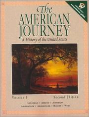 Cover of: The American Journey: A History of the United States, Volume I (2nd Edition)