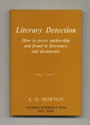 Cover of: Literary detection | A. Q. Morton
