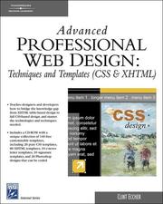 Cover of: Advanced Professional Web Design | Clint Eccher