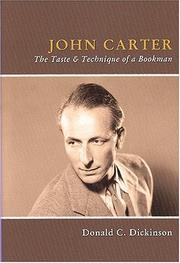 Cover of: John Carter: the taste & technique of a bookman
