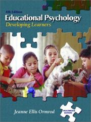 Cover of: Educational Psychology by Jeanne Ellis Ormrod, Jeanne Ellis Ormrod