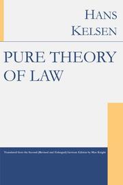 Cover of: Pure Theory of Law | Hans Kelsen