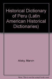 Cover of: Historical dictionary of Peru