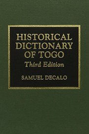 Cover of: Historical dictionary of Togo by Samuel Decalo