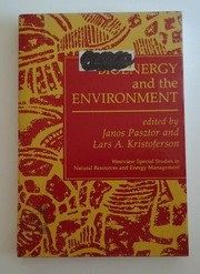 Cover of: Bioenergy and the environment