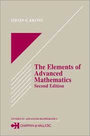 Cover of: The elements of advanced mathematics by Steven G. Krantz