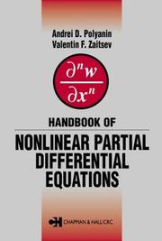 Cover of: Handbook of Nonlinear Partial Differential Equations by Andrei D. Polyanin, Valentin F. Zaitsev