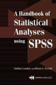 Cover of: A Handbook of Statistical Analyses Using SPSS | Sabine Landau