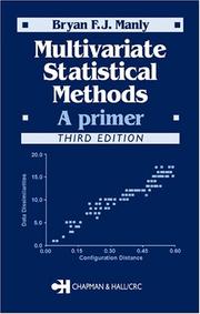 Cover of: Multivariate statistical methods by Bryan F. J. Manly