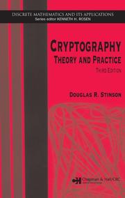 Cover of: Cryptography by Douglas R. Stinson
