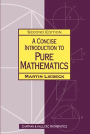 Cover of: A concise introduction to pure mathematics