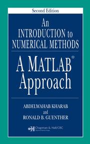 Cover of: An Introduction to Numerical Methods by Abdelwahab Kharab, Ronald B. Guenther, Abdelwahab Kharab, Ronald B. Guenther