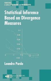Cover of: Statistical Inference Based on Divergence Measures (Statistics: Textbooks and Monographs)